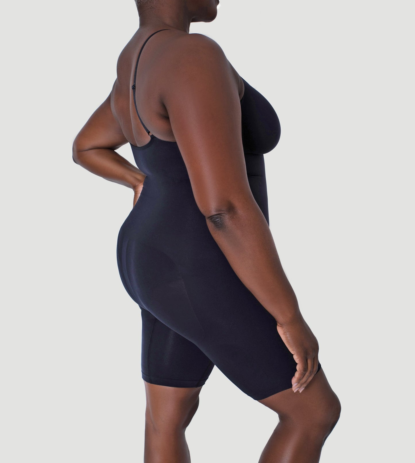 Scoop Neck Bodysuit Shaping Shorts