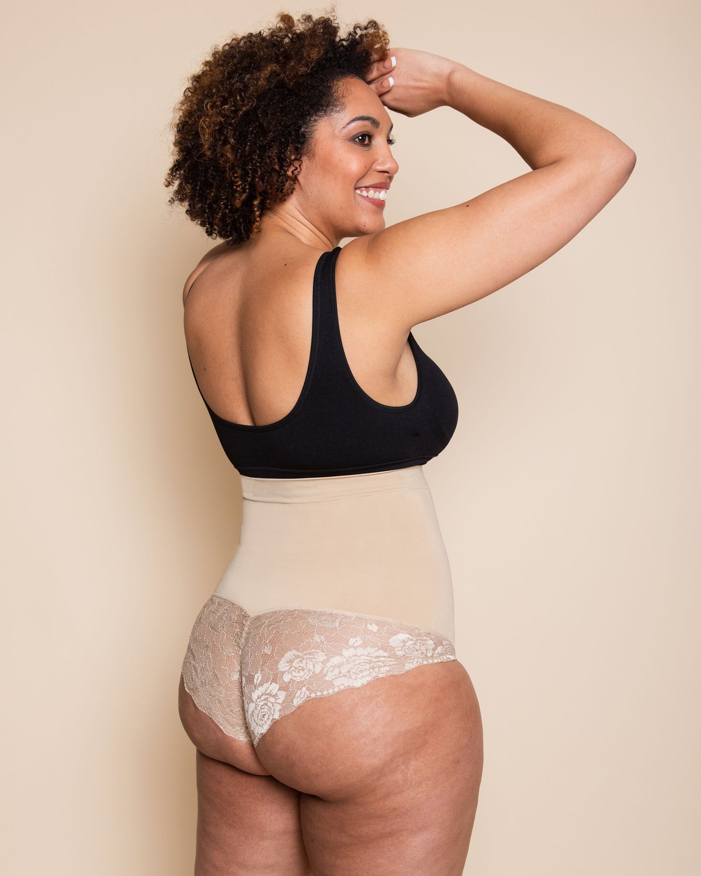 High Waisted Shaping Lace Panty