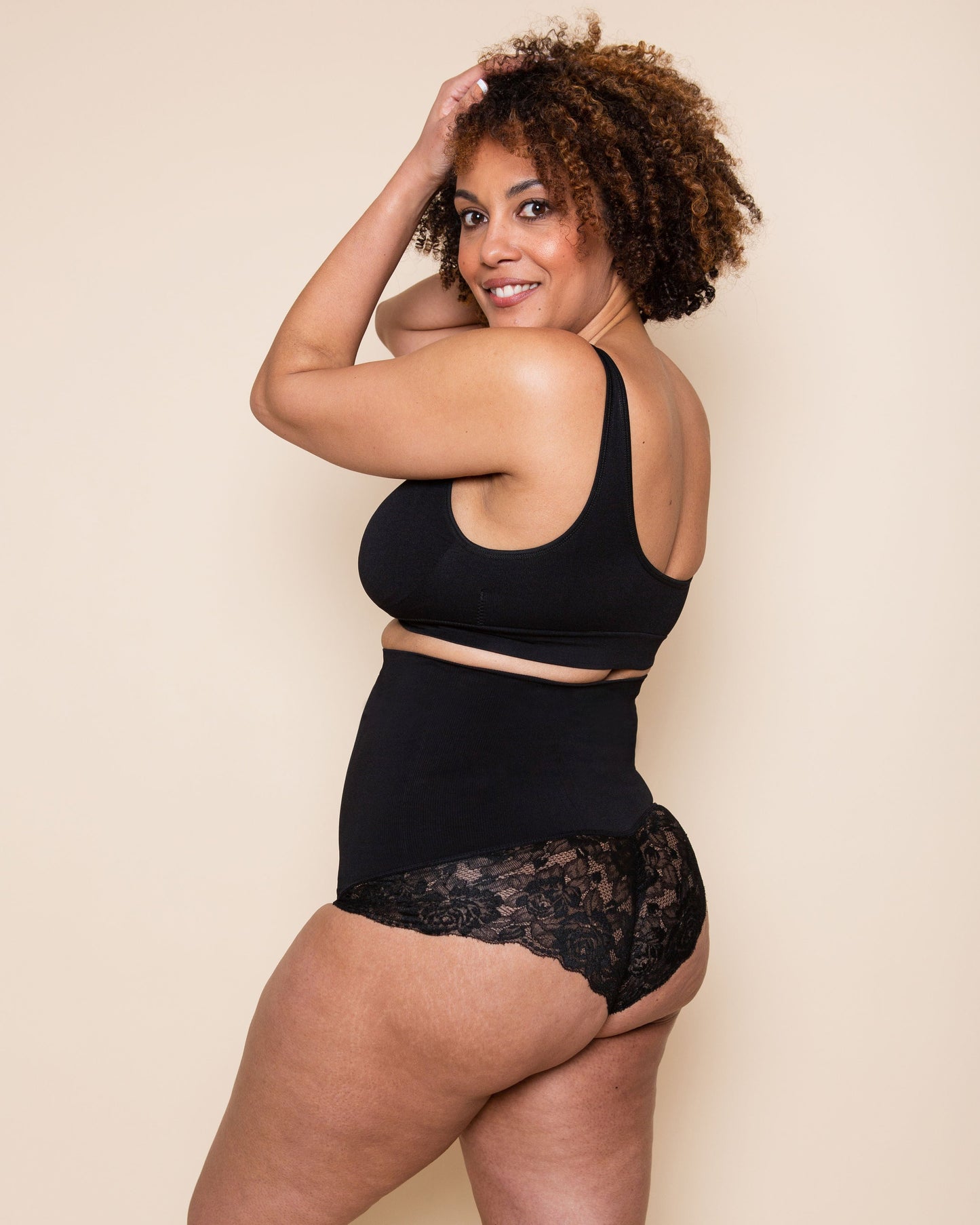 High Waisted Shaping Lace Panty